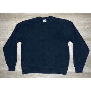 Vintage Pro 5 Athletic Large Blank Black Sweater Pullover Long Sleeve Shirt Size